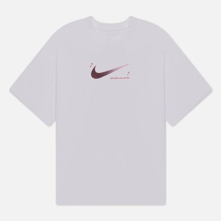 фото Женская футболка nike graphic printed 3 boxy, цвет белый, размер xs