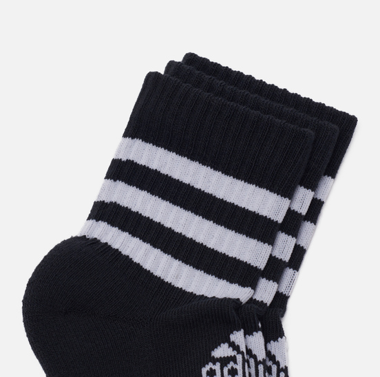 Комплект носков adidas Performance 3-Pack 3-Stripes Cushioned Black/Black/Black