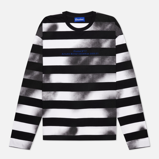 Мужской лонгслив Etudes Spirit Spray Striped Black/White