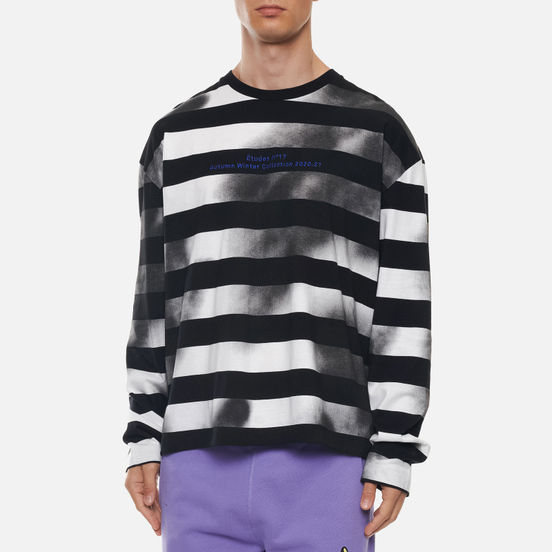 Мужской лонгслив Etudes Spirit Spray Striped Black/White