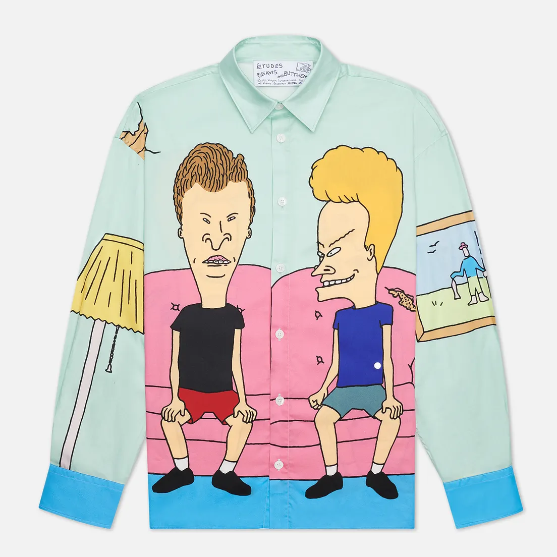 Etudes Мужская рубашка x Beavis & Butt-Head Illusion