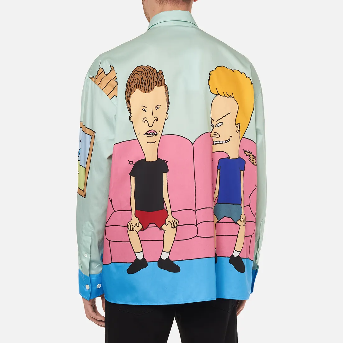 Etudes Мужская рубашка x Beavis & Butt-Head Illusion
