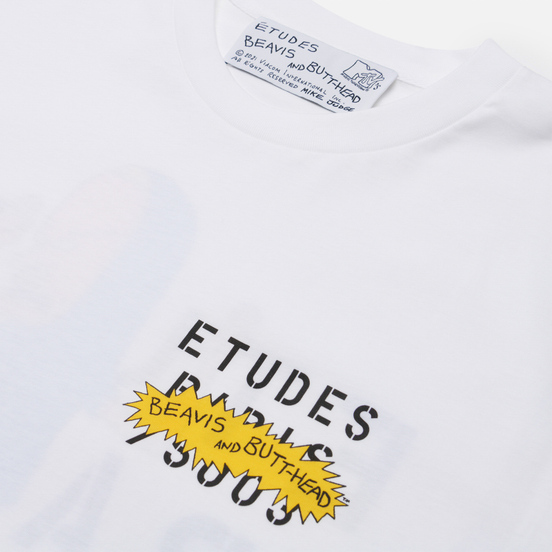 Мужская футболка Etudes x Beavis & Butt-Head Spirit Stencil White