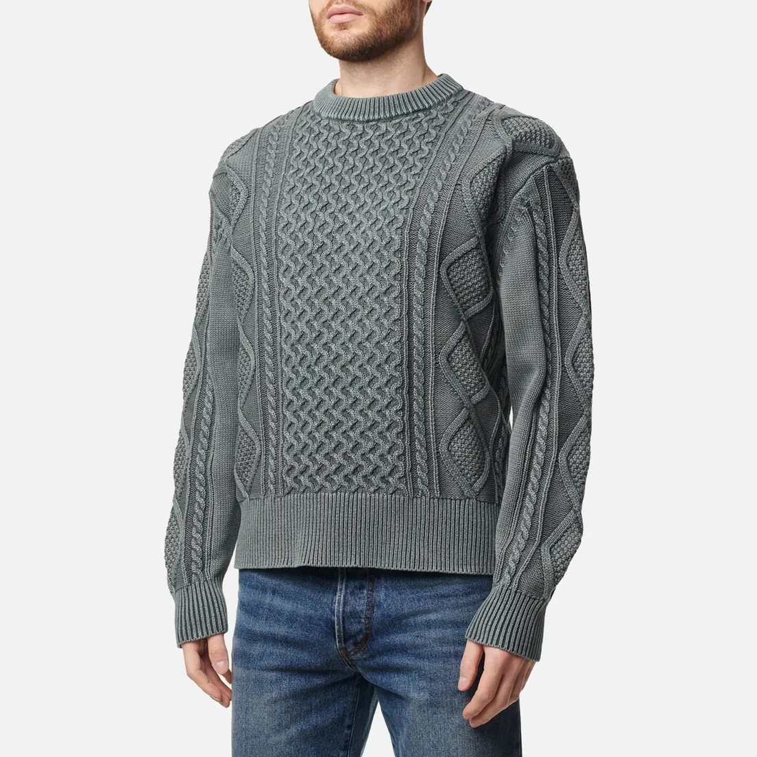 EASTLOGUE Мужской свитер Fade Cable Knit
