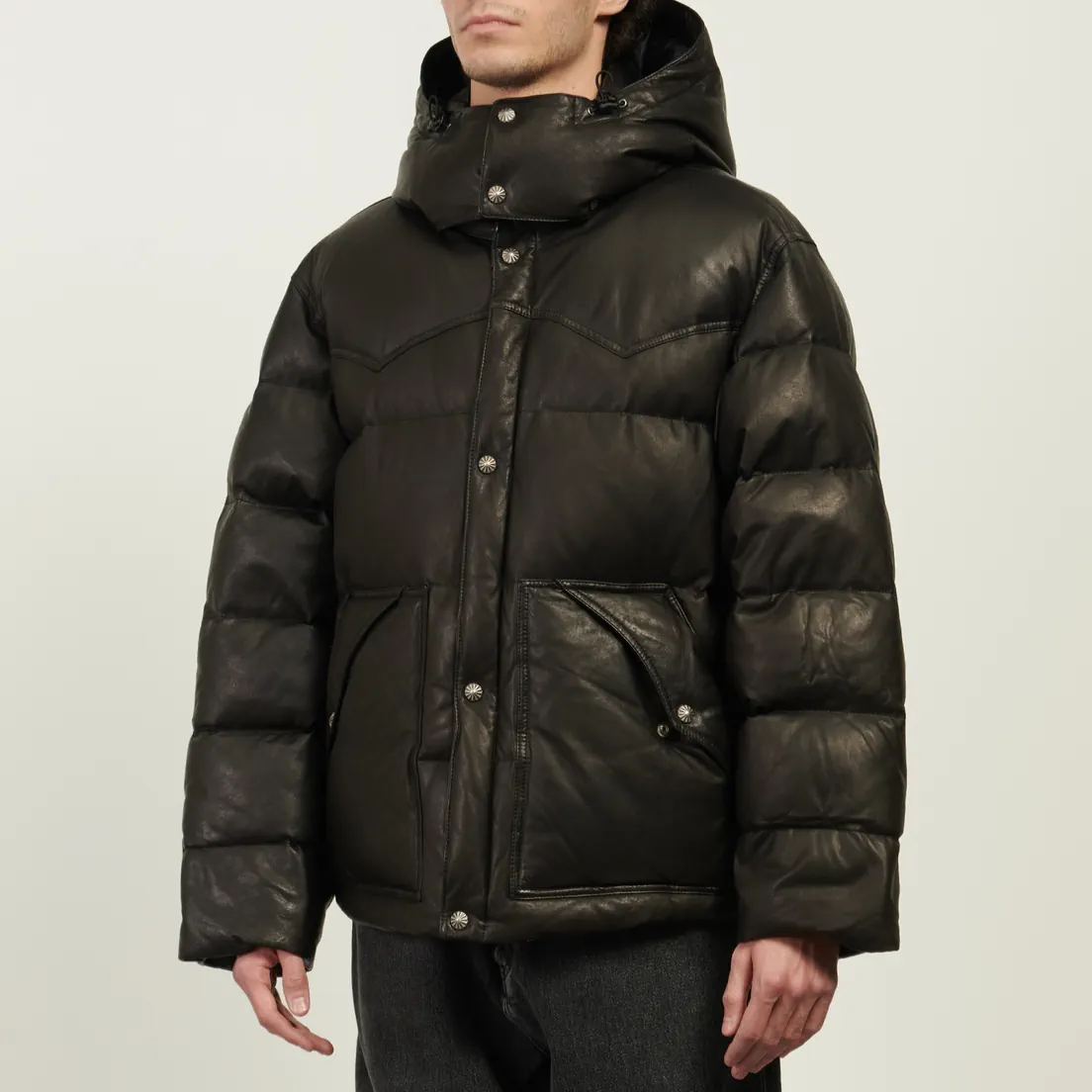 EASTLOGUE Мужской пуховик Western Leather Puffer Down