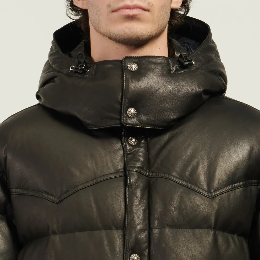EASTLOGUE Мужской пуховик Western Leather Puffer Down