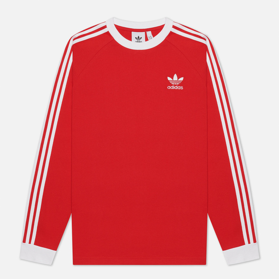 Мужской лонгслив adidas Originals 3-Stripes Scarlet