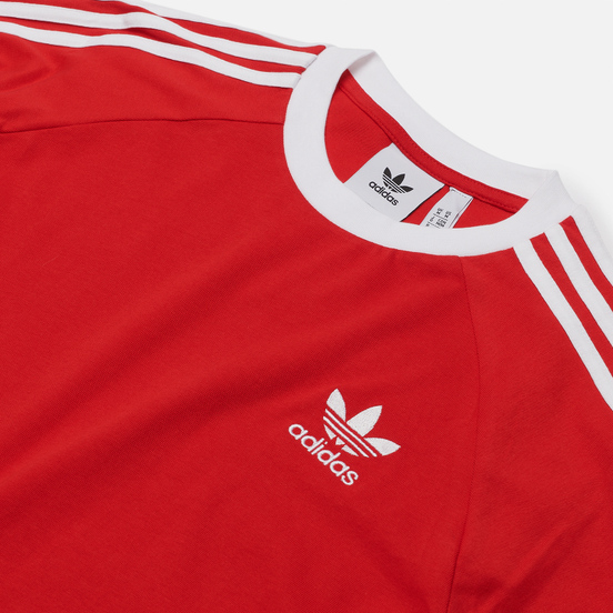 Мужской лонгслив adidas Originals 3-Stripes Scarlet