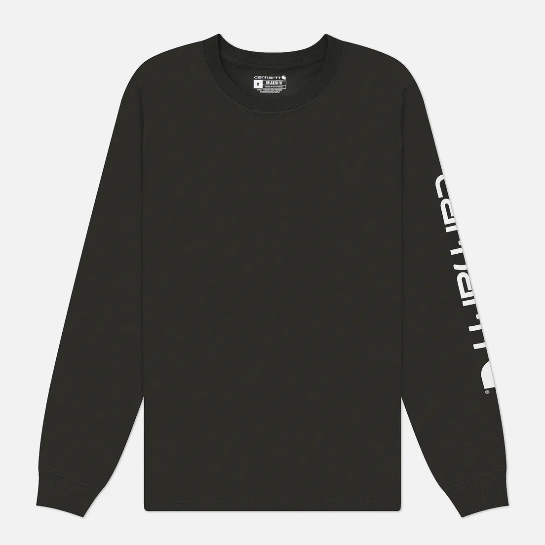 Carhartt Мужской лонгслив Relaxed Fit Heavyweight Logo Sleeve Graphic