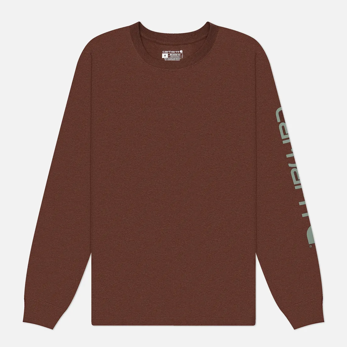 Carhartt Мужской лонгслив Relaxed Fit Heavyweight Logo Sleeve Graphic