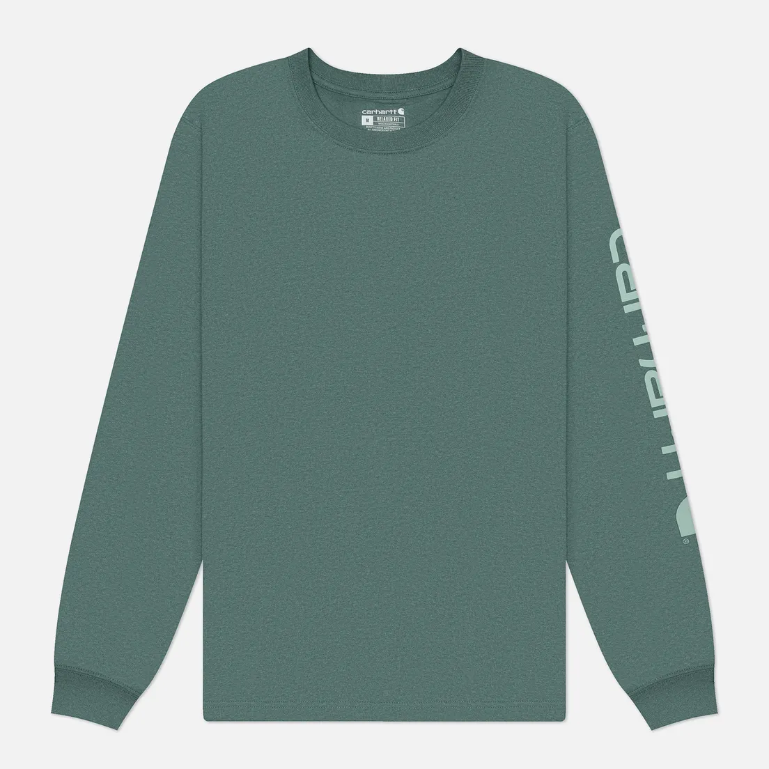 Carhartt Мужской лонгслив Relaxed Fit Heavyweight Logo Sleeve Graphic