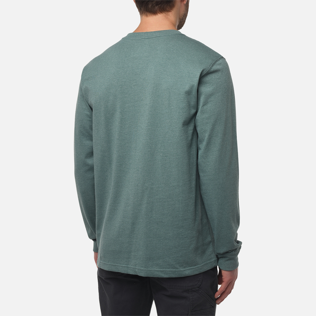 Carhartt Мужской лонгслив Relaxed Fit Heavyweight Logo Sleeve Graphic