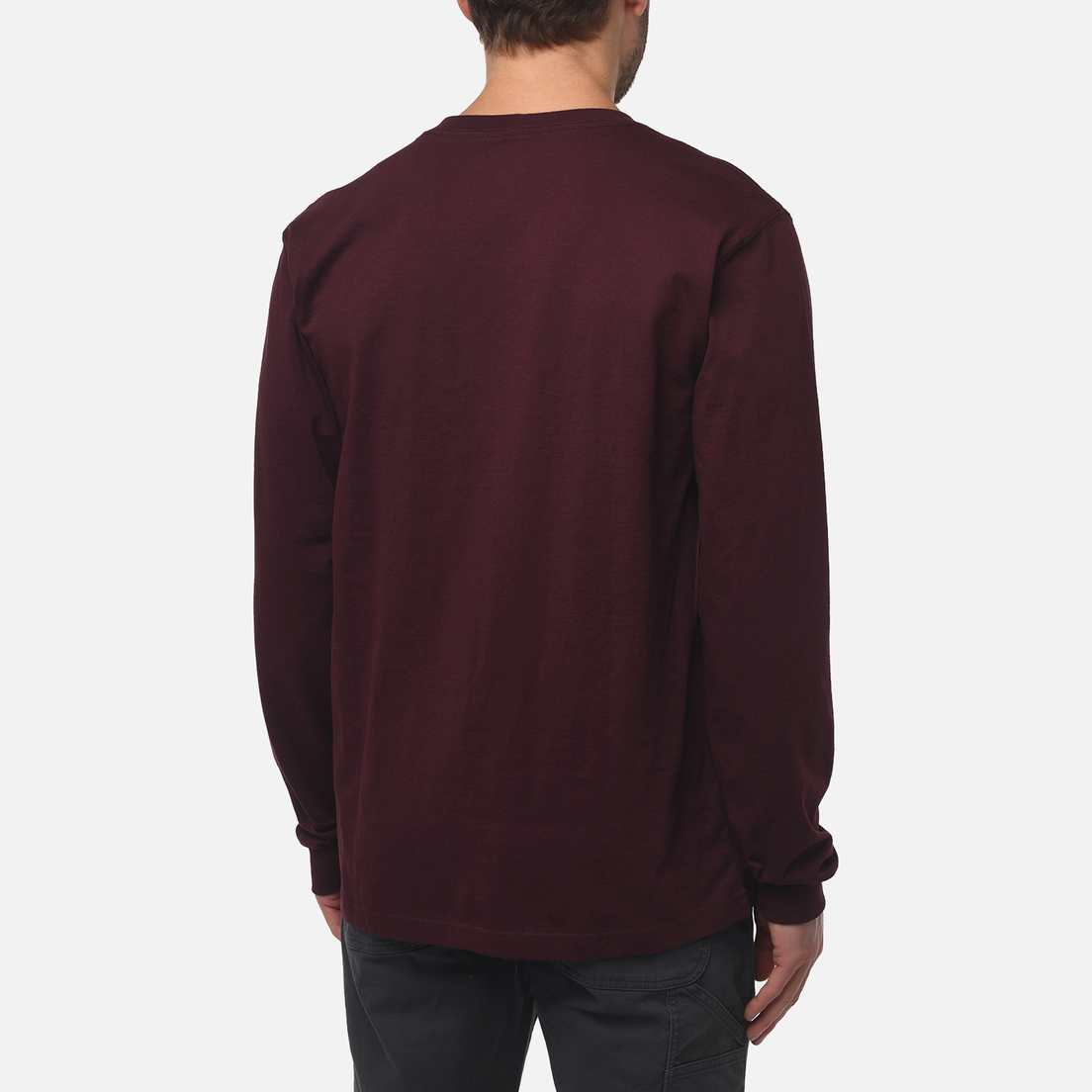 Carhartt Мужской лонгслив Relaxed Fit Heavyweight Logo Sleeve Graphic