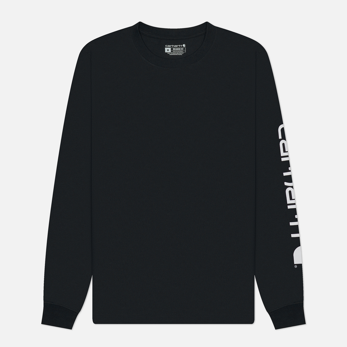 Carhartt Мужской лонгслив Relaxed Fit Heavyweight Logo Sleeve Graphic