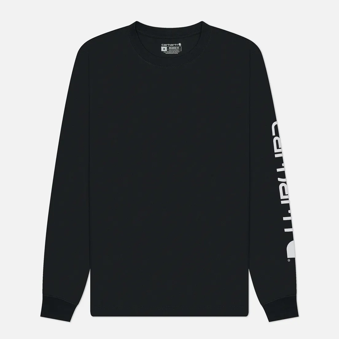 Carhartt Мужской лонгслив Relaxed Fit Heavyweight Logo Sleeve Graphic