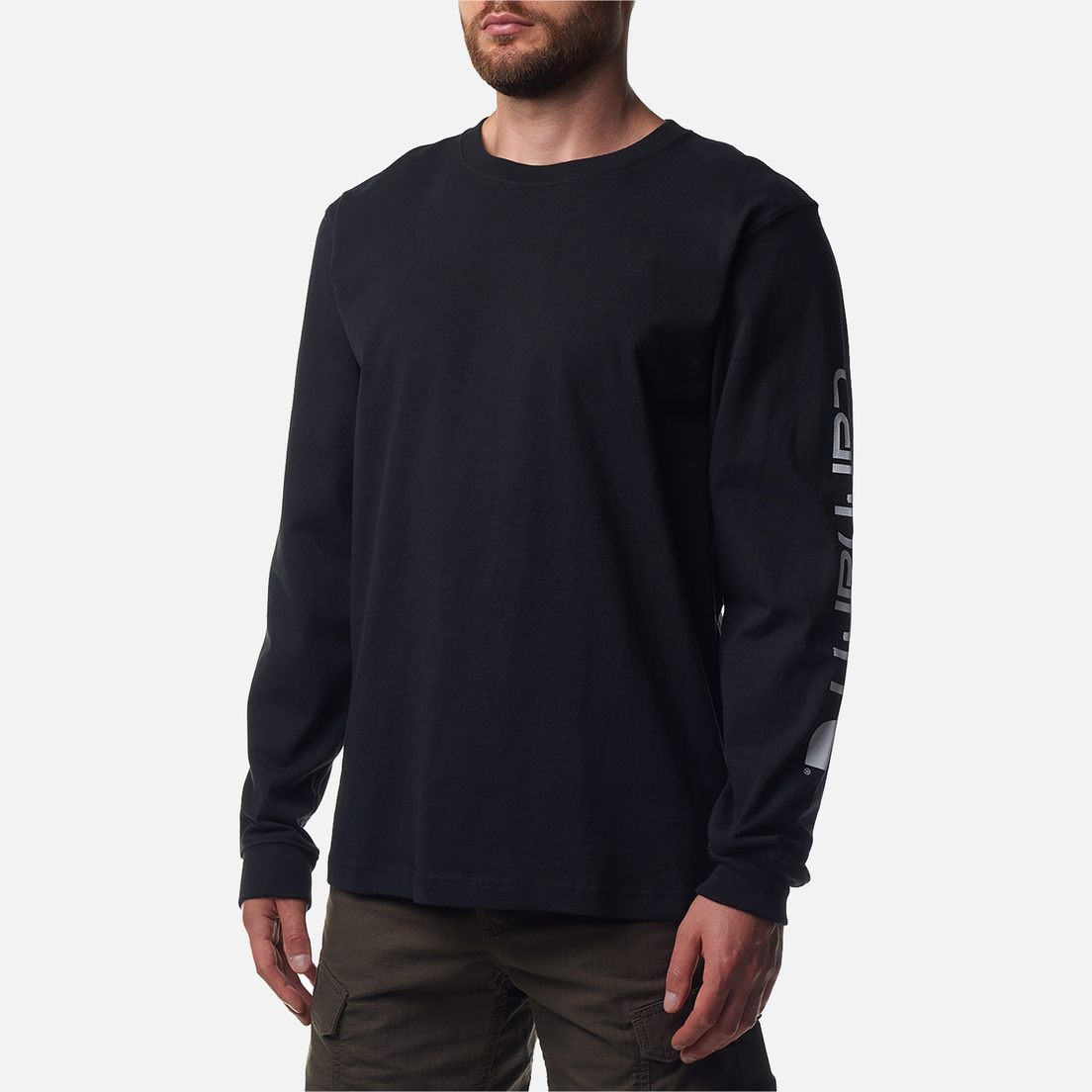 Carhartt Мужской лонгслив Relaxed Fit Heavyweight Logo Sleeve Graphic