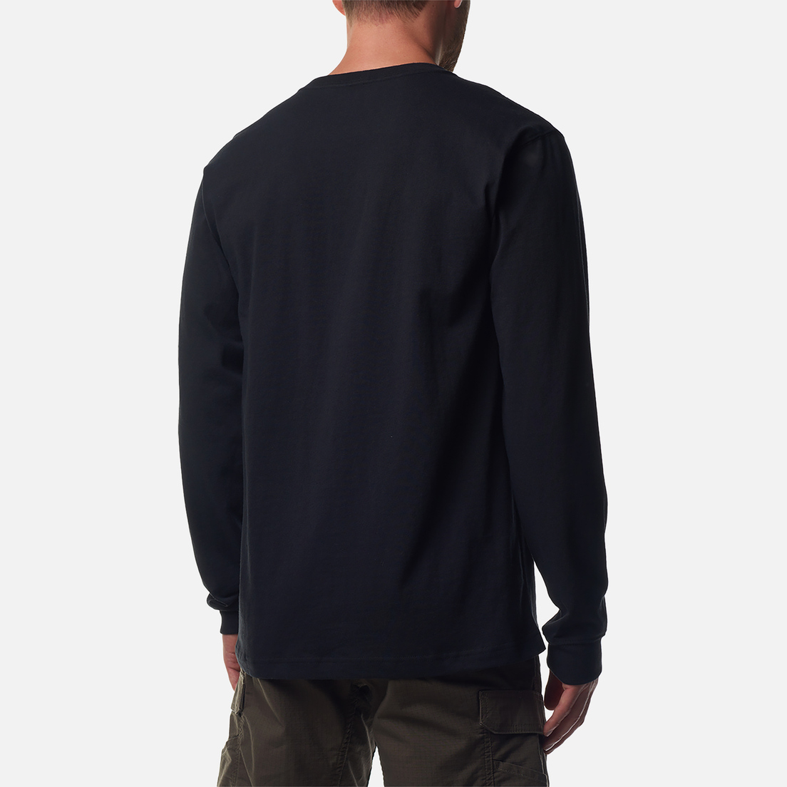 Carhartt Мужской лонгслив Relaxed Fit Heavyweight Logo Sleeve Graphic