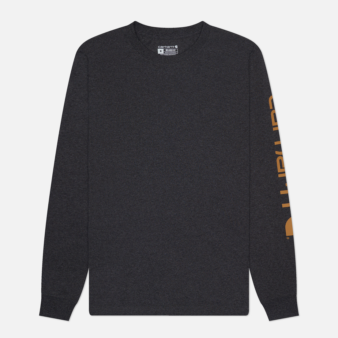 Carhartt Мужской лонгслив Relaxed Fit Heavyweight Logo Sleeve Graphic