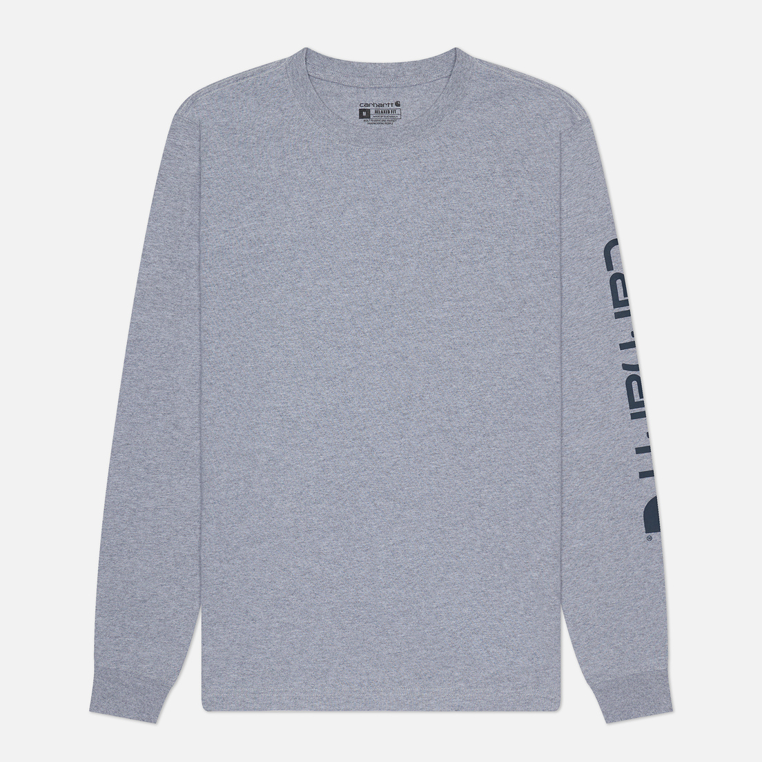 Carhartt Мужской лонгслив Relaxed Fit Heavyweight Logo Sleeve Graphic