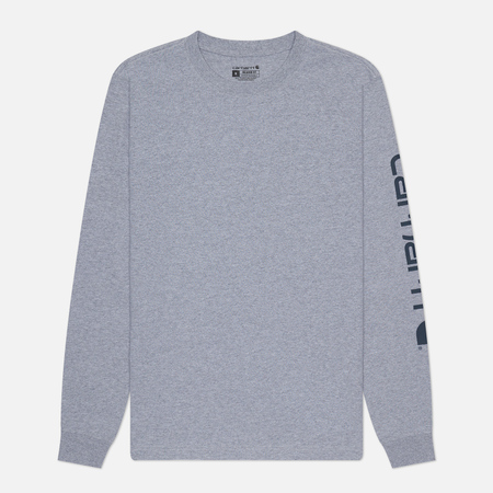  Мужской лонгслив Carhartt Relaxed Fit Heavyweight Logo Sleeve Graphic, цвет серый, размер XL