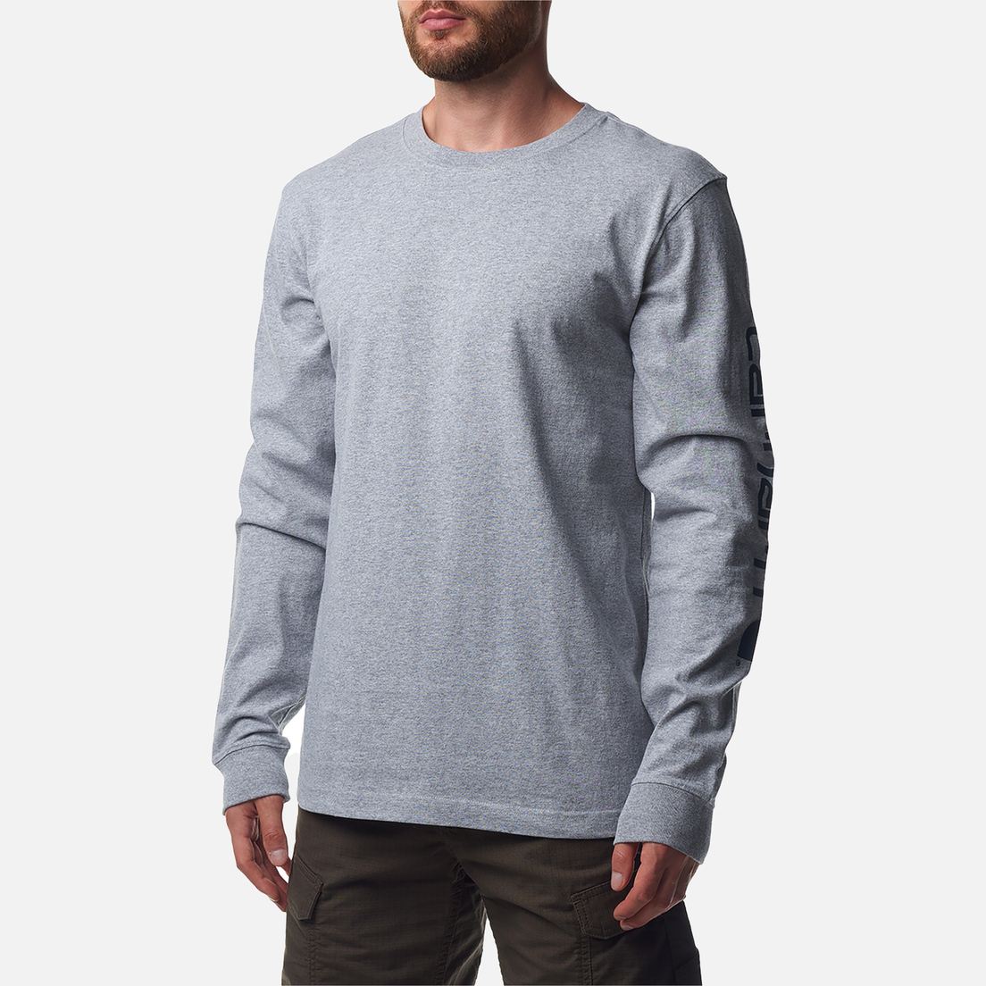 Carhartt Мужской лонгслив Relaxed Fit Heavyweight Logo Sleeve Graphic