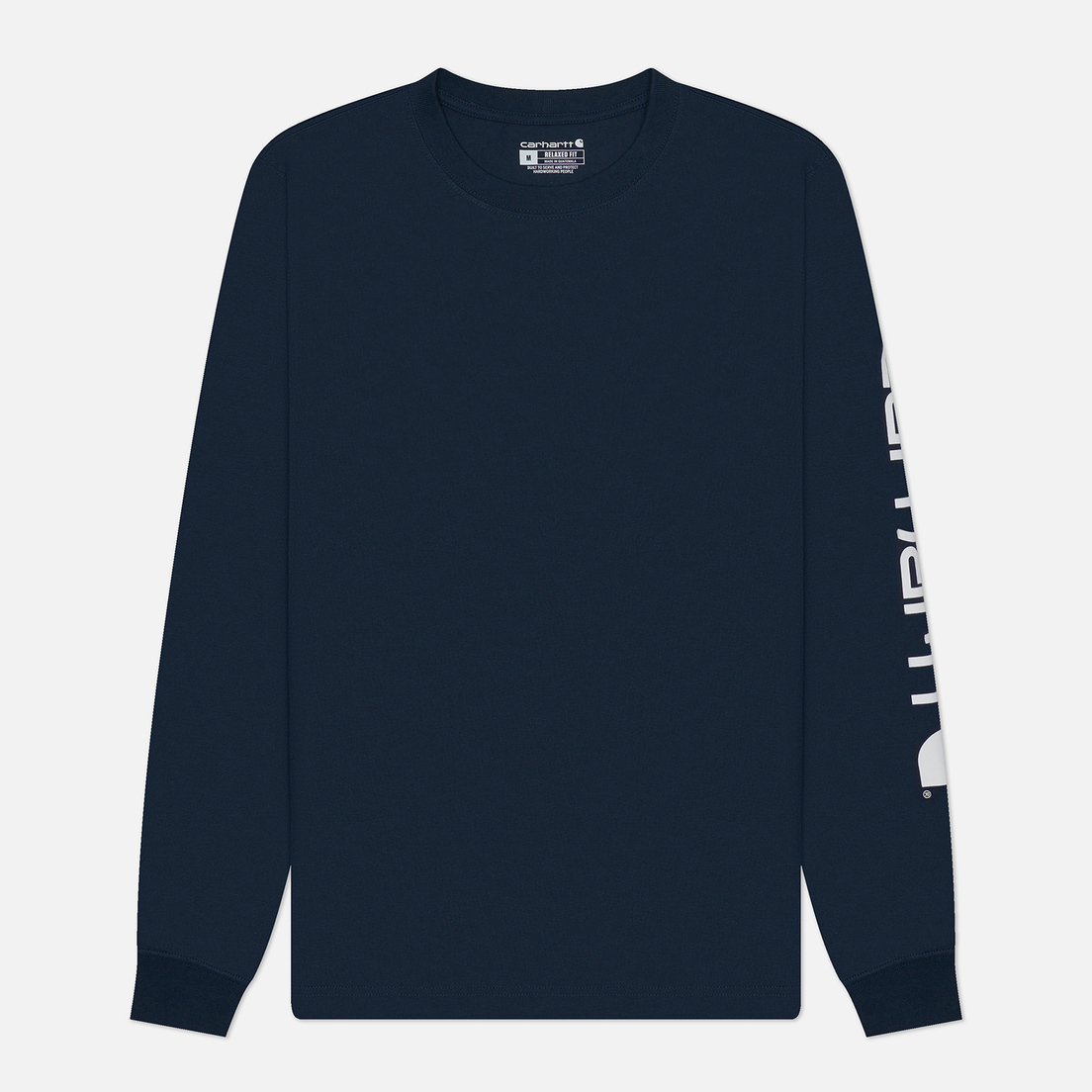 Carhartt Мужской лонгслив Relaxed Fit Heavyweight Logo Sleeve Graphic