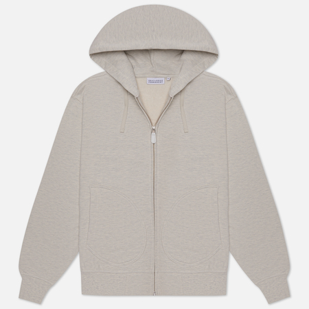 фото Мужская толстовка eastlogue permanent zip up hoodie 23fw, цвет бежевый, размер s