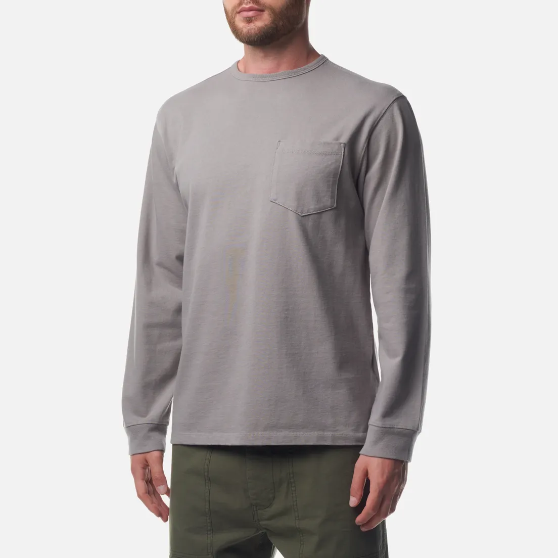 EASTLOGUE Мужской лонгслив Permanent Basic One Pocket
