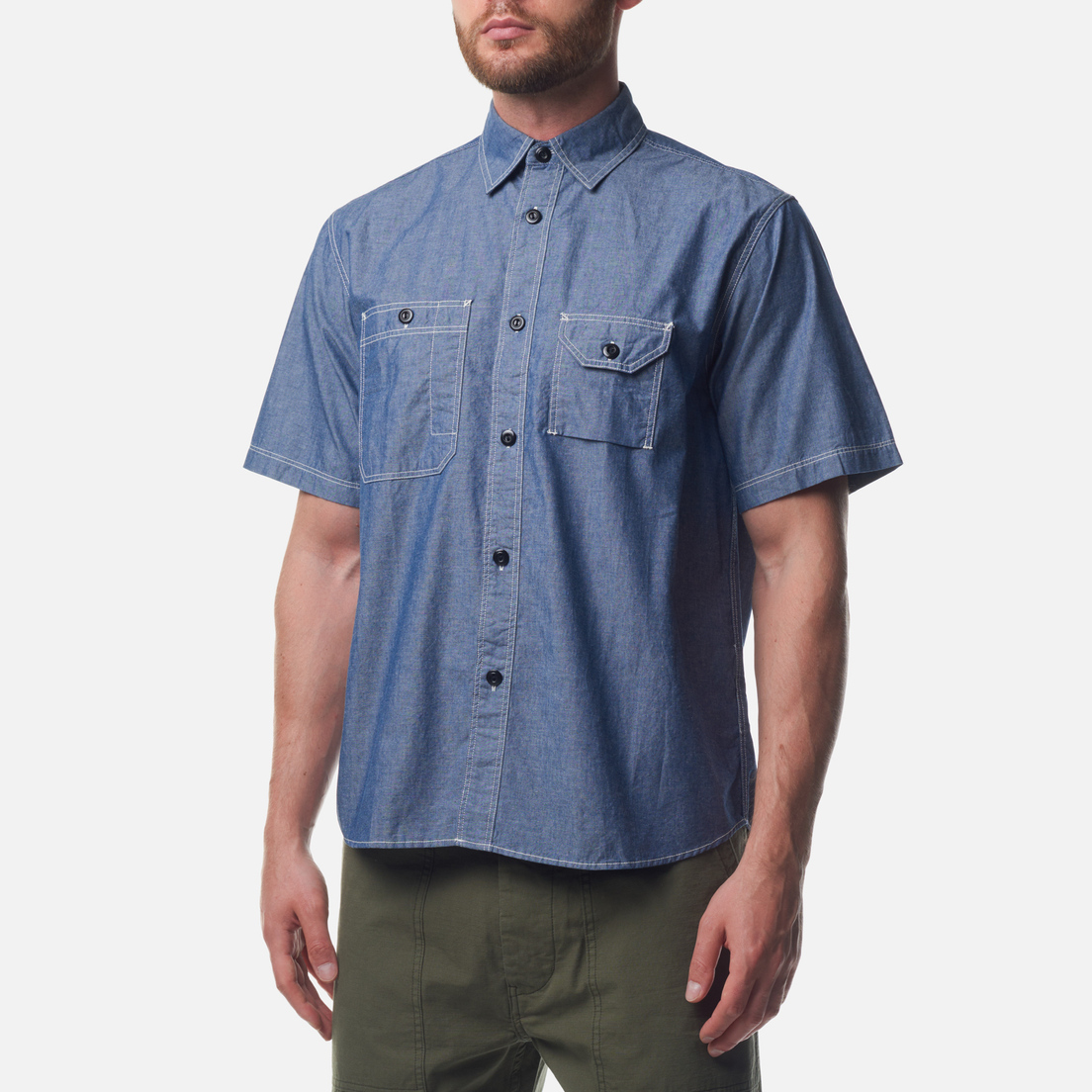 EASTLOGUE Мужская рубашка Permanent Chambray Work Half