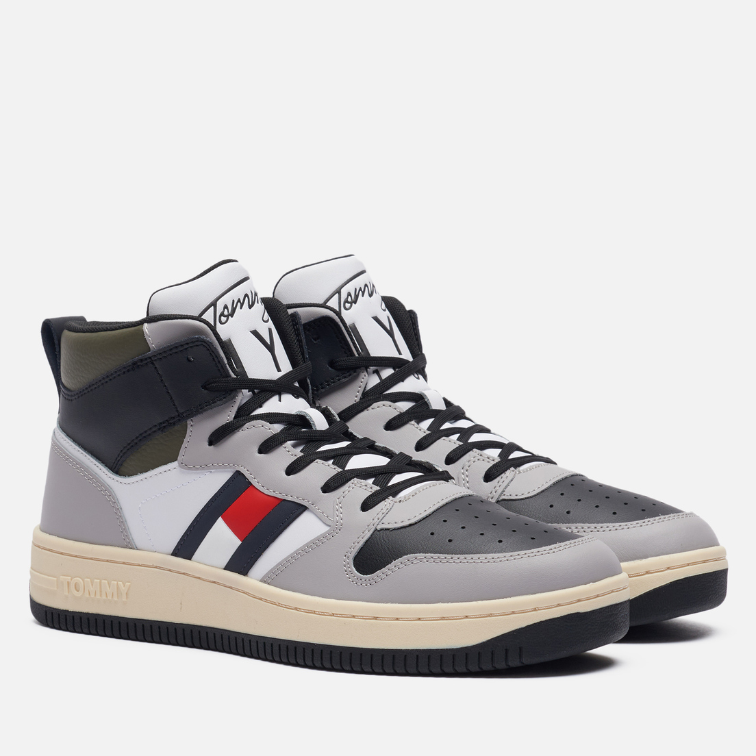 Tommy Jeans Мужские кроссовки High-Top Cupsole Leather Basketball Trainers