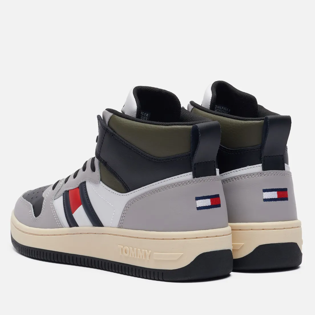 Tommy Jeans Мужские кроссовки High-Top Cupsole Leather Basketball Trainers