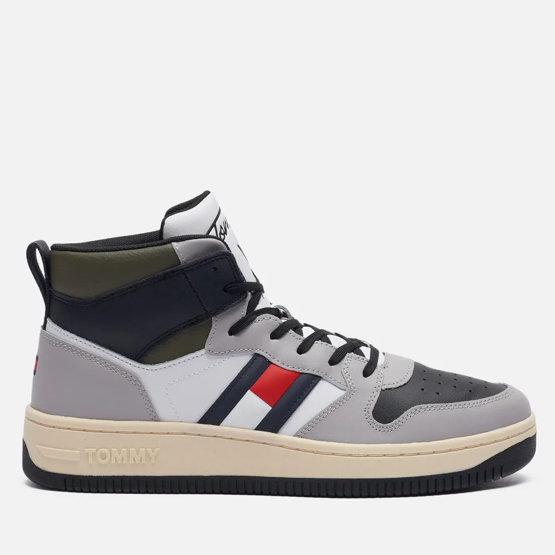 Tommy Jeans Мужские кроссовки High-Top Cupsole Leather Basketball Trainers