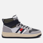 Мужские кроссовки Tommy Jeans High-Top Cupsole Leather Basketball Trainers Sterling Grey фото - 3