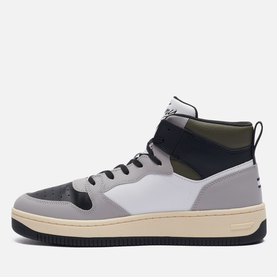 Мужские кроссовки Tommy Jeans High-Top Cupsole Leather Basketball Trainers Sterling Grey