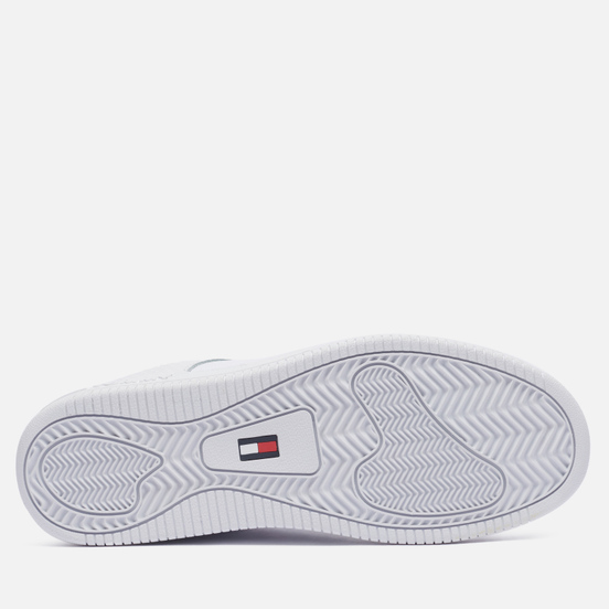 Женские кроссовки Tommy Jeans Textured Leather Basket Cupsole White