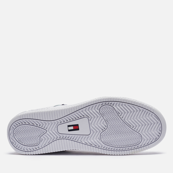 Женские кроссовки Tommy Jeans Leather Badge Cupsole Basketball Trainers White