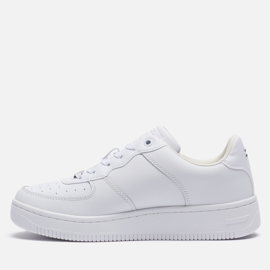 Женские кроссовки Tommy Jeans Leather Badge Cupsole Basketball Trainers White