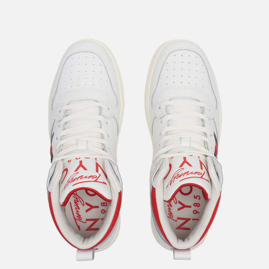 Женские кроссовки Tommy Jeans Leather High-Top Basketball Trainers Ecru