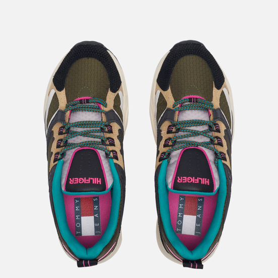 Женские кроссовки Tommy Jeans Archive Textile Mix Runner Army Green