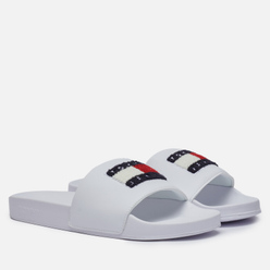 Женские сланцы Tommy Jeans Towelling Flag Pool Slide White