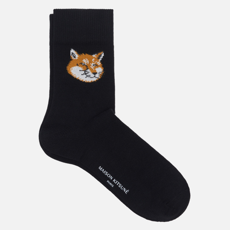 Носки Maison Kitsune Fox Head цвет чёрный размер 40-45 EU 2890₽