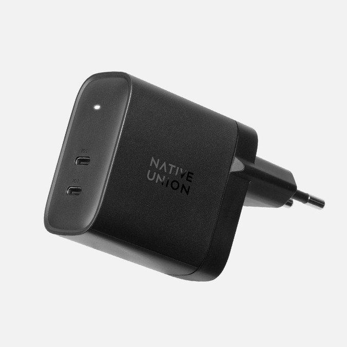Native Union Charger 2 Port USB-C 65W сетевое зарядное устройство native union smart charger 3 port usb a usb c