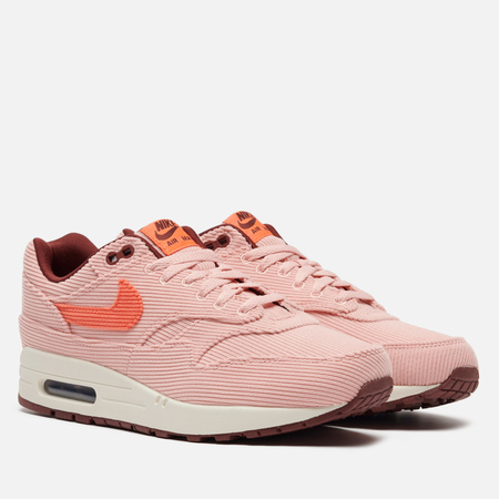 фото Мужские кроссовки nike air max 1 premium corduroy, цвет розовый, размер 40 eu