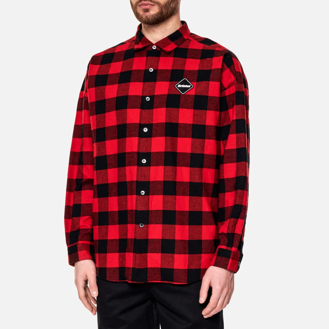 F.C. Real Bristol Мужская рубашка Big Logo Flannel Baggy