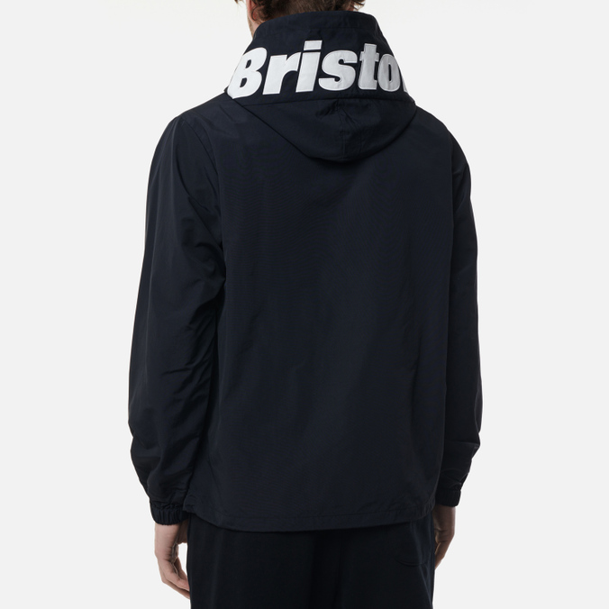 Мужская куртка анорак F.C. Real Bristol, цвет чёрный, размер S FCRB-220069-BLACK Logo Applique Pullover Hoodie - фото 4