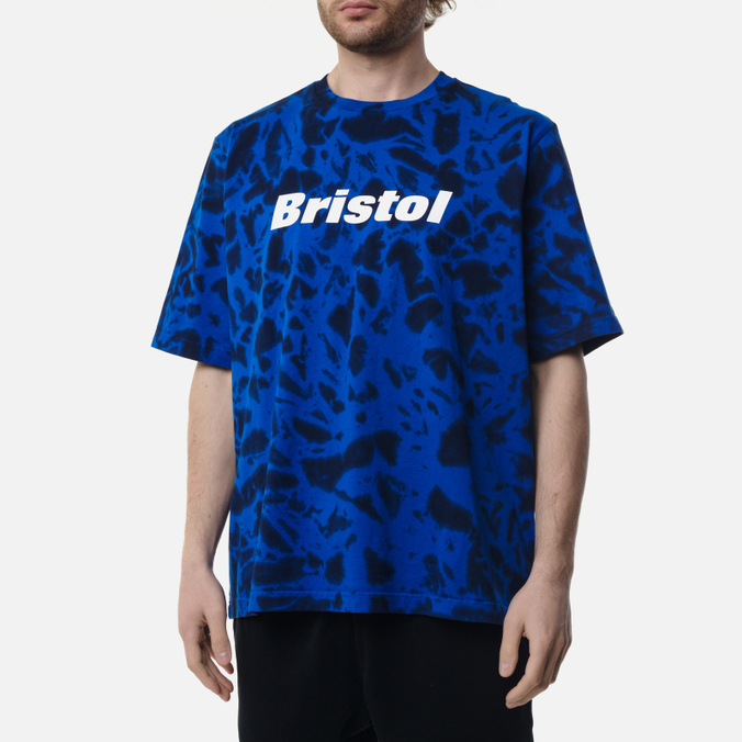 Мужская футболка F.C. Real Bristol, цвет синий, размер XL FCRB-220072-NAVY Relax Fit Tie Dye Authnetic Logo - фото 4