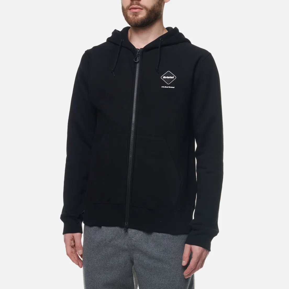 F.C. Real Bristol Мужская толстовка Logo Zip Up Team Hoodie