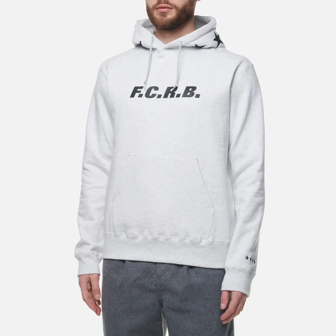 F.C. Real Bristol Мужская толстовка Star Applique Classic Logo Hoodie