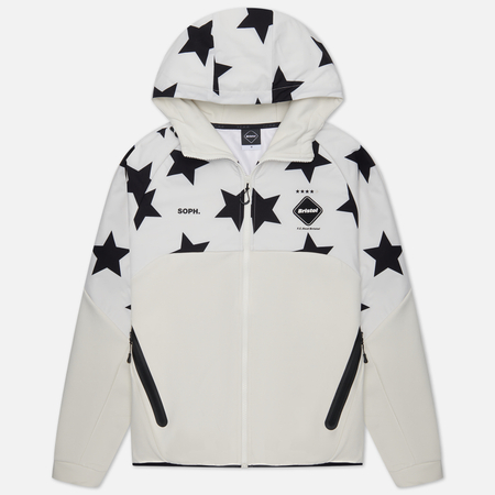 фото Мужская толстовка f.c. real bristol ventilation hoodie, цвет белый, размер s
