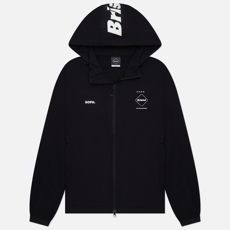 фото Мужская куртка ветровка f.c. real bristol stretch light weight hooded, цвет чёрный, размер s
